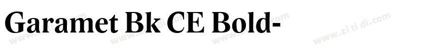 Garamet Bk CE Bold字体转换